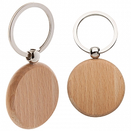 Breloc rotund din lemn - AP810726