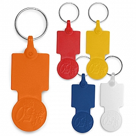 Breloc din plastic cu moneda nedetasabila - 93047
