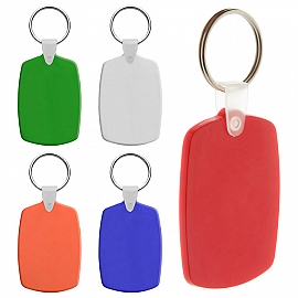 Breloc din plastic colorat cu inel metalic - AP809331