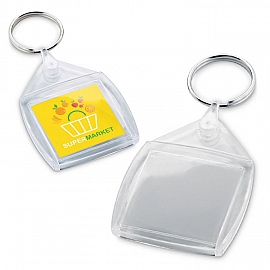Breloc patrat cu fereastra transparenta - 93056