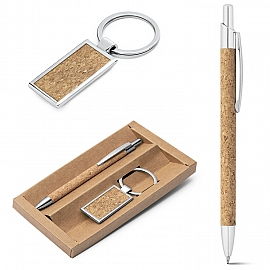 Set de breloc cu pix din pluta - 93324